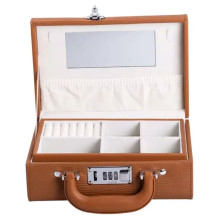 Скринька для прикрас з еко шкіри 2 яруси з кодовим замком органайзер для ювелірних виробів HP-5-24R (LG-HP-5-24R)