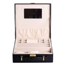 Скринька для прикрас з еко шкіри 2 яруси органайзер для ювелірних виробів HP-5-35B (LG-HP-5-35B)