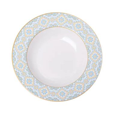 Тарілка супова порцелянова 21.5 см з орнаментом HP-7-739 (LG-2394098801)