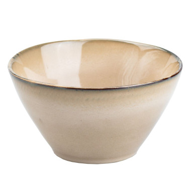 Тарілка глибока 500 мл кругла порцелянова бежева HP23382 (LG-2183918575)