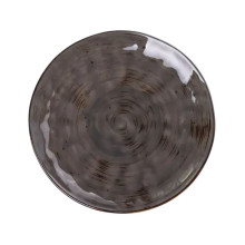 Тарілка сервірувальна кругла порцелянова 22 см коричнева HP23394 (LG-2203469078) Тарілка сервірувальна кругла порцелянова 22 см коричнева HP23394 (LG-2203469078)
