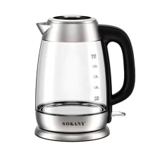 Електрочайник Sokany SK-SH-1069 Electric Kettle 2000W 2l прозорий чайник (LG-2084748752)