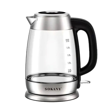 Електрочайник Sokany SK-SH-1069 Electric Kettle 2000W 2l прозорий чайник (LG-2084748752)