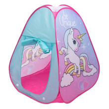 Намет дитячий 80×80×100 см ігровий намет для дівчаток вуличний з єдинорогом Рожевий HP-S-2ND (LG-HP-S-2ND)