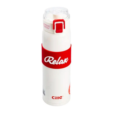 Термос Relax з поїлкою з металевою колбою 520 мл Білий HP17304W (LG-2183918522)