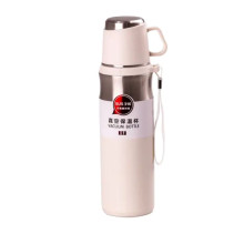 Термос з чашкою та ремінцем 600 мл з металевою колбою Білий HPGM80155W (LG-2056501194) Термос з чашкою та ремінцем 600 мл з металевою колбою Білий HPGM80155W (LG-2056501194)