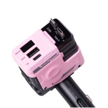 Автомобільний зарядний пристрій MECHA з висувними кабелями та портами USB/Type-C Рожевий HP-A1P (LG-HP-A1P) Автомобільний зарядний пристрій MECHA з висувними кабелями та портами USB/Type-C Рожевий HP-A1P (LG-HP-A1P)