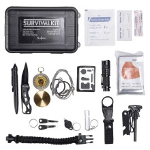 Туристичний набір для виживання в пластиковому чохлі 18х11х5 см похідний набір інструментів для кемпінгу Lugi HP-D-2 (LG-HP-D-2) Туристичний набір для виживання в пластиковому чохлі 18х11х5 см похідний набір інструментів для кемпінгу Lugi HP-D-2 (LG-HP-D-2)