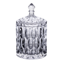 Цукорниця з кришкою Ø 7.5 см ваза цукорниця кругла скляна HP-4-102 (LG-HP-4-102)