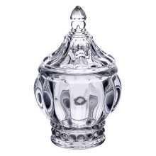 Цукорниця з кришкою Ø8.5 см ваза цукорниця кругла скляна HP-4-107 (LG-HP-4-107)