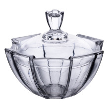 Цукорниця з кришкою Ø 15 см ваза цукорниця кругла скляна HP-4-120 (LG-HP-4-120)