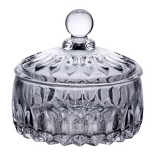 Цукерниця з кришкою кругла скляна прозора HP-4-124 (LG-HP-4-124)