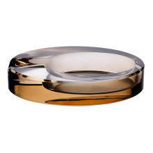 Скляна попільничка для сигарет 13х7.5х2.5 см попільничка декоративна настільна Золотиста HP-4-134 (LG-HP-4-134)