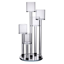 Підсвічник скляний на 5 свічок 16×38 см підсвічник декоративний прозорий на ніжці HP-4-14 (LG-HP-4-14) Підсвічник скляний на 5 свічок 16×38 см підсвічник декоративний прозорий на ніжці HP-4-14 (LG-HP-4-14)