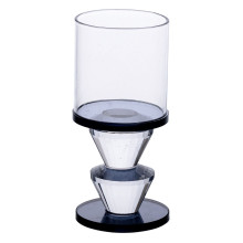 Підсвічник скляний 6×13 см на одну свічку підсвічник келих на ніжці декоративний Сірий HP-4-20M (LG-HP-4-20M)