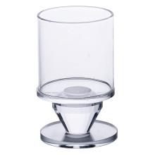 Підсвічник скляний 6×9.3 см на одну свічку підсвічник келих на ніжці декоративний прозорий HP-4-27S (LG-HP-4-27S)