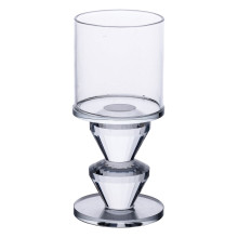 Підсвічник скляний 6×13.3 см на одну свічку підсвічник келих на ніжці декоративний прозорий HP-4-28M (LG-HP-4-28M)