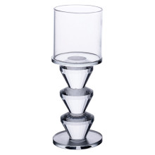 Підсвічник скляний 6×16.5 см на одну свічку підсвічник келих на ніжці декоративний прозорий HP-4-29L (LG-HP-4-29L)