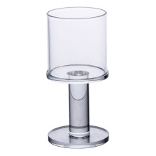 Підсвічник скляний на ніжці 6×12.5 см підсвічник келих декоративний прозорий HP-4-37S (LG-HP-4-37S)