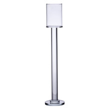 Підсвічник келих скляний на високій ніжці 8×40.5 см декоративний прозорий HP-4-45L (LG-HP-4-45L)