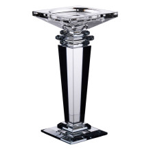 Підсвічник скляний на високій ніжці 9.5×9.5×20 см декоративний прозорий HP-4-52S (LG-HP-4-52S) Підсвічник скляний на високій ніжці 9.5×9.5×20 см декоративний прозорий HP-4-52S (LG-HP-4-52S)