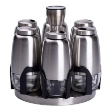 Набір баночок для спецій 6 шт 15х15х16 см карусель для зберігання спецій HP-1300 (LG-HP-1300)