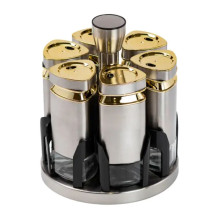 Набір ємностей для спецій на підставці 6 баночок по 120 мл HP1326 (LG-HP1326) Набір ємностей для спецій на підставці 6 баночок по 120 мл HP1326 (LG-HP1326)