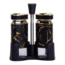 Набір для спецій на підставці солонка і перечниця по 120 мл Чорний HP-1353 (LG-HP-1353)