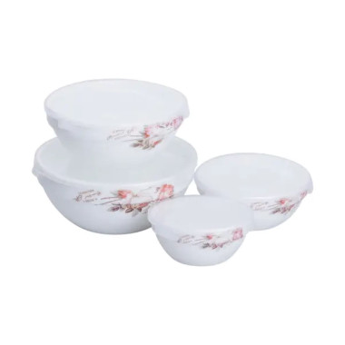 Набір порцелянових харчових контейнерів 4 шт 0,25/0,35/0,6/1,1л HP-7-713 (LG-2394098777)