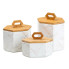 Набір банок для сипучих продуктів 3 шт 19 см *16 см* 11.5 см білий HP276 (LG-2183918398)