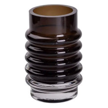 Ваза стеклянная декоративная 18 см в скандинавском стиле для цветов и интерьера 900 мл Черная HP-10-22