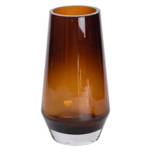 Ваза для цветов стеклянная 26 см стеклянная из цветного стекла 2.2 л Коричневая HP-10-27