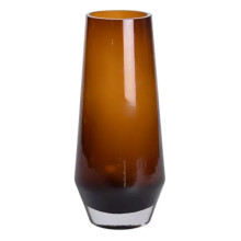 Ваза для цветов стеклянная 32 см стеклянная из цветного стекла 2.7 л Коричневая HP-10-28