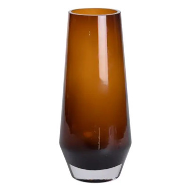 Ваза для цветов стеклянная 32 см стеклянная из цветного стекла 2.7 л Коричневая HP-10-28