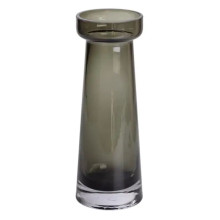 Ваза цилиндр для цветов 25.5 см Т-образная стеклянная ваза 800 мл Черная HP-10-35