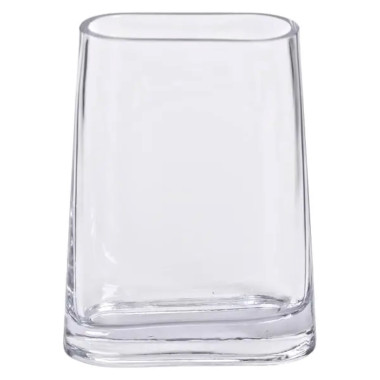 Ваза для цветов стеклянная 15х7х21 см прозрачная декоративная ваза 1.1 л HP-10-7