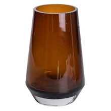 Ваза для цветов стеклянная 22 см стеклянная из цветного стекла 1.7 л Коричневая HP-10-26