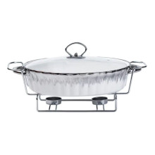 Марміт овальний порцелянаовий 1,5 літра на металевій підставці з підігрівом HP1023 (LG-HP1023) Марміт овальний порцелянаовий 1,5 літра на металевій підставці з підігрівом HP1023 (LG-HP1023)