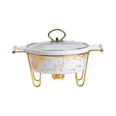 Марміт порцелянаовий круглий 1 літр із підігрівом HP1037 (LG-HP1037)