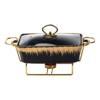 Настільний марміт 1 літр прямокутний порцелянаовий марміт з підігрівом HP1046 (LG-HP1046)