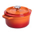 Каструля чавунна емальована 2 л з кришкою Ø20 см Помаранчева HP-1-2O (LG-HP-1-2O)