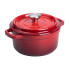 Каструля чавунна емальована 2 л з кришкою Ø20 см Червона HP-1-2R (LG-HP-1-2R)