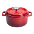 Каструля чавунна емальована 2 л з кришкою Ø20 см Червона HP-1-2R (LG-HP-1-2R)