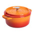 Каструля чавунна емальована 3 л з кришкою Ø24 см Помаранчева HP-1-3O (LG-HP-1-3O)