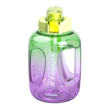 Пляшка для води спортивна 1.6 л пластикова з трубочкою з ремінцем 22 см Зелена HP-14-35GR (LG-HP-14-35GR)