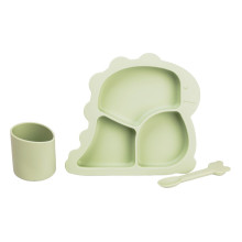 Дитячий набір силіконового посуду 3 предмети зелений HP34545G (LG-2183953909) Дитячий набір силіконового посуду 3 предмети зелений HP34545G (LG-2183953909)