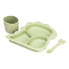 Дитячий набір силіконового посуду 3 предмети зелений HP34545G (LG-2183953909)