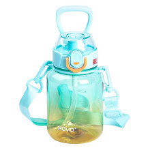 Пляшка для води багаторазова 700 мл пляшечка з трубочкою для спорту та школи 16.5 см HP-14-32TU (LG-HP-14-32TU)