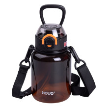 Пляшка для води багаторазова 700 мл пляшечка з трубочкою для спорту та школи 16.5 см Синя HP-14-32B (LG-HP-14-32B)