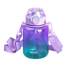 Пляшка для води багаторазова 700 мл пляшечка з трубочкою для спорту та школи 16.5 см HP-14-32V (LG-HP-14-32V)